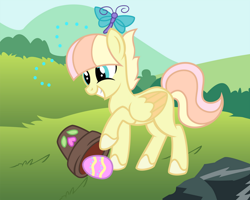 Size: 1024x820 | Tagged: safe, artist:tkn297, imported from derpibooru, oc, dragonfly, insect, pegasus, pony, easter, easter egg, female, holiday, mare, solo