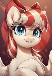 Size: 832x1216 | Tagged: safe, imported from derpibooru, angel wings, pegasus, pony, ai content, ai generated, female, mare, prompter:cypher, solo