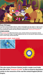 Size: 2560x4494 | Tagged: safe, edit, edited screencap, imported from derpibooru, screencap, coriander cumin, pinkie pie, rarity, saffron masala, pony, spice up your life, analysis, british raj, equestrian raj, flag, india, my little pony, text, theory