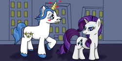 Size: 1366x685 | Tagged: safe, artist:kartaltheartist, imported from derpibooru, fancypants, rarity, pony, unicorn, female, horn, male, mare, raripants, shipping, stallion, straight