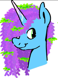 Size: 280x373 | Tagged: safe, artist:the---robbie72, imported from derpibooru, pony, unicorn, alternate hairstyle, bust, female, g5, hair over one eye, horn, mare, misty brightdawn, simple background, smiling, solo, transparent background