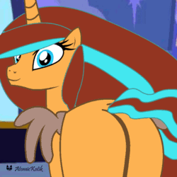 Size: 720x720 | Tagged: safe, artist:atomickotik, imported from derpibooru, oc, oc:princess tempora, /mlp/, animated, gif, my little pony