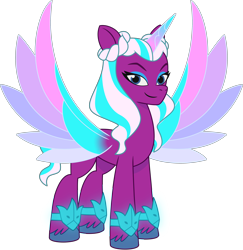 Size: 4369x4492 | Tagged: safe, imported from derpibooru, opaline arcana, alicorn, pony, .ai available, .svg available, female, fire alicorn, g5, g5 brand assets, mare, my little pony: tell your tale, official, simple background, solo, svg, transparent background, vector