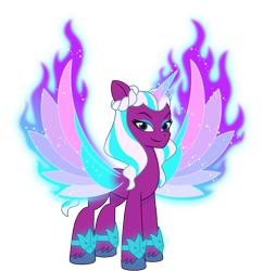 Size: 5551x5742 | Tagged: safe, imported from derpibooru, opaline arcana, alicorn, pony, .ai available, .svg available, female, fire alicorn, g5, g5 brand assets, mare, my little pony: tell your tale, official, simple background, solo, svg, transparent background, vector