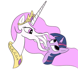 Size: 916x872 | Tagged: safe, artist:ligerstorm, artist:randomfaggot, imported from derpibooru, princess celestia, twilight sparkle, alicorn, pony, unicorn, princess molestia, colored, cthulhu, drawthread, duo, duo female, female, horn, mare, requested art, simple background, species swap, tentacles, transparent background, wip