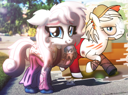 Size: 3471x2586 | Tagged: safe, artist:yourboimario, imported from derpibooru, nurse redheart, earth pony, pony, bandage, clothes, ear piercing, earring, female, glowing, glowing eyes, infection au, irl, jewelry, mare, photo, piercing, ponies in real life, raised hoof, robotic arm, scar, self paradox, self ponidox, torn ear