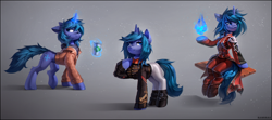 Size: 4210x1868 | Tagged: safe, artist:ramiras, imported from derpibooru, oc, oc only, pony, unicorn, horn, solo, unicorn oc