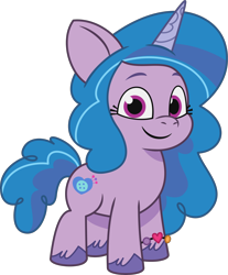 Size: 1964x2374 | Tagged: safe, imported from derpibooru, izzy moonbow, pony, unicorn, .ai available, .svg available, bracelet, female, filly, filly izzy moonbow, foal, g5, horn, jewelry, my little pony: tell your tale, official, simple background, smiling, solo, svg, transparent background, unshorn fetlocks, vector, younger