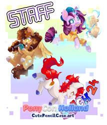 Size: 850x992 | Tagged: safe, artist:cutepencilcase, imported from derpibooru, oc, oc only, pegasus, pony, unicorn, horn, pegasus oc, ponycon holland, trio, unicorn oc, wings