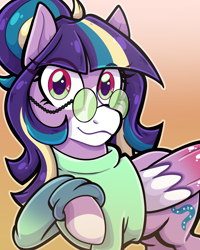 Size: 2400x3000 | Tagged: safe, artist:acluigiyoshi, imported from derpibooru, oc, pony, clothes, female, glasses, mare, solo, sweater