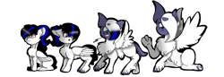 Size: 5823x2002 | Tagged: safe, artist:toffee-the-dingo, imported from derpibooru, oc, oc only, oc:labys, absol, pegasus, pony, chest fluff, high res, pokefied, pokémon, pony to pokémon, simple background, sitting, solo, transformation, transformation sequence, transparent background