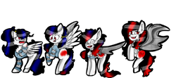 Size: 6728x2988 | Tagged: safe, artist:toffee-the-dingo, imported from derpibooru, oc, oc only, bat pony, pegasus, pony, absurd resolution, bat ponified, bite mark, clothes, race swap, simple background, solo, transformation, transformation sequence, transparent background