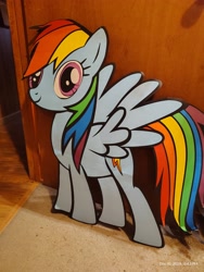 Size: 3072x4080 | Tagged: safe, imported from derpibooru, rainbow dash, pegasus, pony, display, female, irl, life size, mare, photo