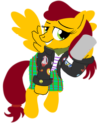 Size: 2500x3200 | Tagged: safe, imported from ponybooru, oc, oc:asher mchooves, pegasus, pony, adorkable, amber coat, best pony, blouse, bomber jacket, clothes, cute, dork, explosive, fantasy class, feminism, green eyes, jacket, kilt, maroon mane, maroon tail, military tactician, open clothes, open jacket, scarf, scrim, scrim scarf, striped blouse, tartan, tomboy, warrior, wonderbolts