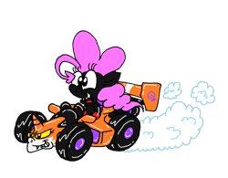 Size: 2129x1663 | Tagged: safe, artist:dragonboi471, imported from derpibooru, oc, oc only, oc:bedlam, oc:pinkie tai, pony, car, racecar