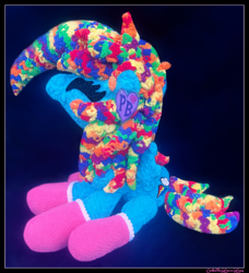 Size: 2981x3264 | Tagged: safe, artist:krazykari, imported from derpibooru, rainbow dash, pony, crochet, irl, photo, plushie, solo