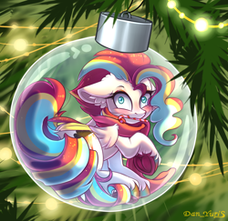 Size: 2400x2330 | Tagged: safe, alternate version, artist:yuris, imported from derpibooru, oc, oc only, pegasus, pony, advertisement, ball, bauble, candy, candy cane, christmas, christmas ornament, christmas tree, clothes, commission, cute, decoration, food, frog (hoof), garland, glass, holiday, looking at you, looking back, micro, multi ych "christmas ball", not zipp storm, scarf, sitting, smiling, smiling at you, solo, tree, underhoof, ych result, your character here