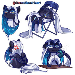 Size: 2500x2500 | Tagged: safe, artist:greenmaneheart, imported from derpibooru, oc, oc:nightlight dawn, pegasus, pony, :i, chair, female, i mean i see, mare, solo