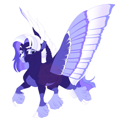 Size: 5900x5800 | Tagged: safe, artist:gigason, imported from derpibooru, oc, oc:thunder thief, pegasus, pony, absurd resolution, colored wings, female, mare, multicolored wings, offspring, parent:commander hurricane, parent:rarity, simple background, solo, transparent background, wings