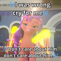 Size: 1080x1080 | Tagged: safe, artist:tom artista, edit, edited screencap, imported from derpibooru, screencap, sunny starscout, alicorn, ali-conned, artificial alicorn, artificial horn, artificial wings, augmented, expression, expressions, facial expressions, g5, mane stripe sunny, meme, my little pony: a new generation, my little pony: make your mark, my little pony: make your mark chapter 2, smiling, style, transformation, wings