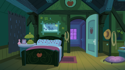 Size: 10667x6000 | Tagged: safe, alternate version, artist:havebkyourway, imported from derpibooru, .svg available, absurd resolution, applejack's bedroom, bed, hat, no pony, rope, vector