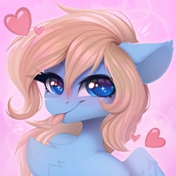 Size: 2048x2048 | Tagged: safe, artist:kebchach, oc, oc only, oc:lusty symphony, pony, cute, female, mare, tongue out