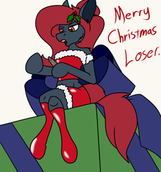 Size: 3000x3200 | Tagged: safe, artist:drog, imported from derpibooru, oc, oc:jessi-ka, pony, christmas, holiday, latex