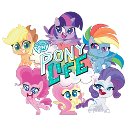 Size: 825x800 | Tagged: safe, imported from derpibooru, applejack, fluttershy, pinkie pie, rainbow dash, rarity, twilight sparkle, alicorn, my little pony: pony life, logo, twilight sparkle (alicorn)