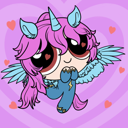 Size: 4134x4134 | Tagged: safe, imported from derpibooru, oc, oc:qiran, alicorn, the powerpuff girls