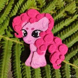 Size: 960x960 | Tagged: safe, artist:sofia metropolskaya, imported from derpibooru, pinkie pie, earth pony, chibi, craft, cute, diapinkes, felt, felting, handmade, looking away, photo, smiling, standing