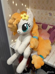 Size: 720x960 | Tagged: safe, artist:elizaveta medved, imported from derpibooru, earth pony, cute, handmade, looking away, photo, plushie, sitting, smiling, toy