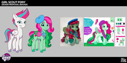 Size: 2713x1344 | Tagged: safe, imported from derpibooru, pegasus, pony, .psd available, behind the scenes, beret, colored wings, concept art, female, folded wings, g5, hat, mare, multicolored wings, my little pony: tell your tale, official, scout kindheart, wings