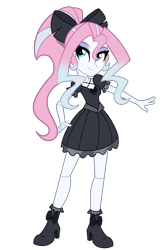 Size: 685x1025 | Tagged: safe, artist:megalayed, imported from derpibooru, oc, oc only, oc:melody marionette, equestria girls, clothes, dress, female, high res, simple background, smiling, solo, transparent background