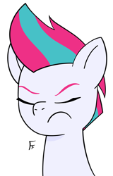 Size: 1592x2494 | Tagged: safe, artist:frownfactory, imported from derpibooru, zipp storm, pegasus, pony, eyes closed, female, g5, simple background, transparent background, unamused, zipp storm is not amused