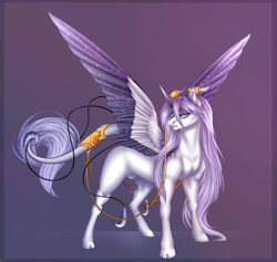 Size: 1280x1212 | Tagged: safe, artist:charlotte38, imported from derpibooru, oc, oc only, alicorn, alicorn oc, horn, leonine tail, male, nudity, sheath, solo, stallion, tail, wings