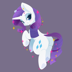 Size: 1024x1024 | Tagged: safe, artist:snow angel, imported from derpibooru, rarity, pony, unicorn, beautiful, butt, female, horn, looking at you, looking back, looking back at you, mare, plot, pretty, simple background, solo, sparkles