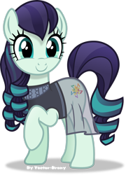 Size: 2079x2884 | Tagged: safe, artist:vector-brony, imported from derpibooru, coloratura, earth pony, pony, the mane attraction, clothes, cute, female, mare, my little pony, raised hoof, rara, rarabetes, see-through, simple background, smiling, solo, transparent background, vector