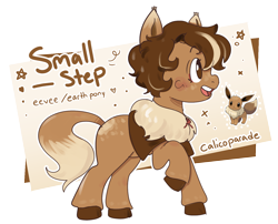 Size: 1578x1277 | Tagged: safe, artist:calicoparade, imported from derpibooru, oc, oc only, earth pony, eevee, pokémon