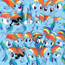 Size: 1440x1440 | Tagged: safe, artist:disxordance, imported from derpibooru, rainbow dash, dashstorm, multeity