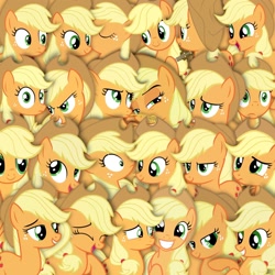 Size: 1440x1440 | Tagged: safe, artist:disxordance, imported from derpibooru, applejack, jackletree, multeity