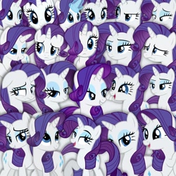 Size: 1440x1440 | Tagged: safe, artist:disxordance, imported from derpibooru, rarity, commonity, multeity