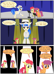 Size: 2700x3713 | Tagged: safe, artist:gm-scoots, imported from derpibooru, apple bloom, sapphire shores, scootaloo, comic:bleeding hearts, comic, female, lesbian, scootabloom, shipping