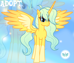 Size: 1280x1099 | Tagged: safe, artist:vi45, imported from derpibooru, oc, alicorn, pony, adoptable, female, mare, solo