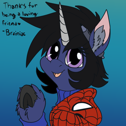 Size: 3000x3000 | Tagged: safe, artist:brainiac, imported from derpibooru, oc, oc:brush stroke, unicorn, christmas, female, holiday, horn, mare, solo, text