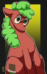 Size: 731x1159 | Tagged: safe, artist:lawkbutt, imported from derpibooru, oc, oc only, earth pony, pony, chocolate, food, solo