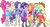 Size: 1530x835 | Tagged: safe, edit, edited screencap, editor:pascalmulokozi2, imported from derpibooru, screencap, applejack, fluttershy, pinkie pie, rainbow dash, rarity, sci-twi, sunset shimmer, twilight sparkle, human, equestria girls, background removed, equestria girls specials, humane five, humane seven, humane six, mane six, my little pony equestria girls: better together, my little pony equestria girls: forgotten friendship, not a vector, simple background, transparent background