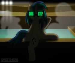 Size: 6664x5585 | Tagged: safe, imported from derpibooru, dj pon-3, vinyl scratch, pony, unicorn, friendship is magic, blue mane, dark lighting, female, glasses, horn, hot springs, looking at you, mare, my little pony, neutral, sitting, striped hair, vector, white fur