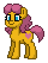 Size: 160x212 | Tagged: safe, imported from derpibooru, oc, oc only, oc:party pie, pony, pony town, parent:caramel, parent:pinkie pie, parents:carapie