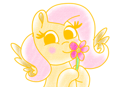 Size: 2774x1976 | Tagged: safe, artist:starflowerpony, imported from derpibooru, fluttershy, pegasus, pony, female, flower, mare