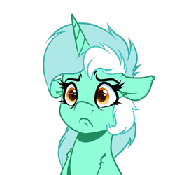 Size: 2449x2449 | Tagged: safe, artist:witchtaunter, imported from derpibooru, lyra heartstrings, pony, unicorn, :c, female, floppy ears, frown, horn, lyra is not amused, mare, simple background, sitting, solo, transparent background, unamused